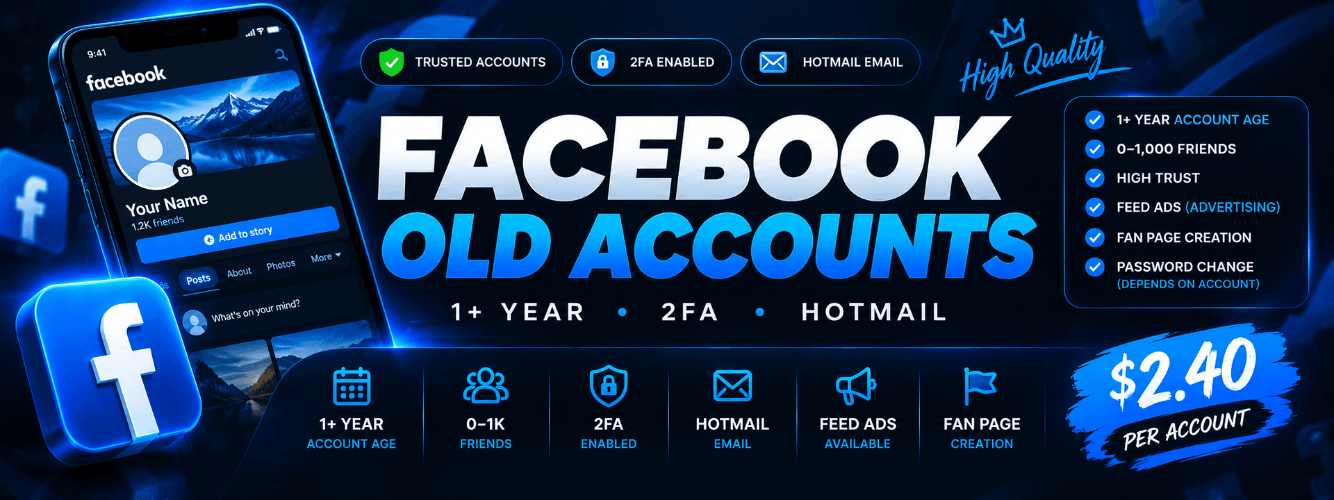 🔥 AUTOREG Facebook OLD — акаунти віком від 1 року